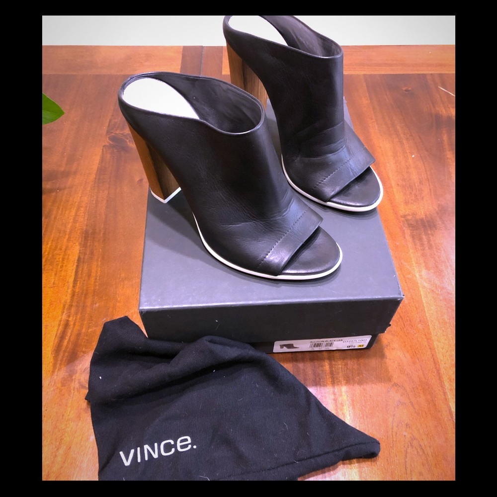VINCE Allison mules -SIZE- 9 1/2- BLACK